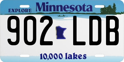 MN license plate 902LDB