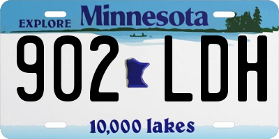 MN license plate 902LDH