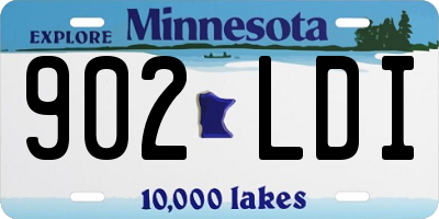 MN license plate 902LDI