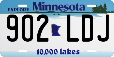 MN license plate 902LDJ