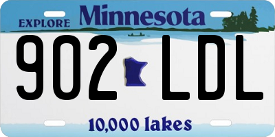 MN license plate 902LDL