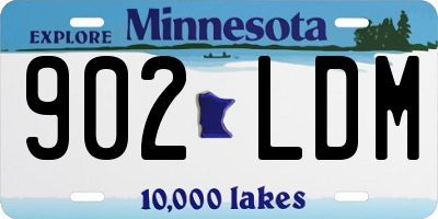MN license plate 902LDM