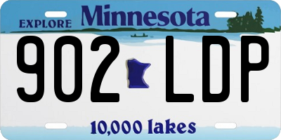MN license plate 902LDP