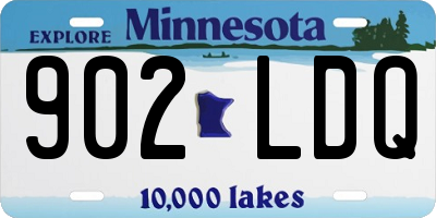 MN license plate 902LDQ