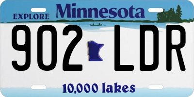 MN license plate 902LDR