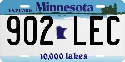MN license plate 902LEC