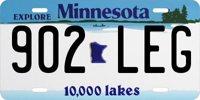 MN license plate 902LEG