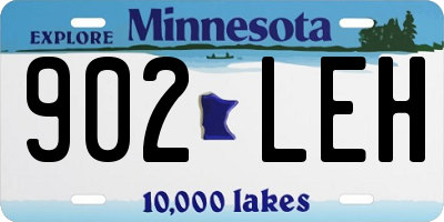 MN license plate 902LEH