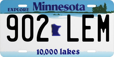 MN license plate 902LEM