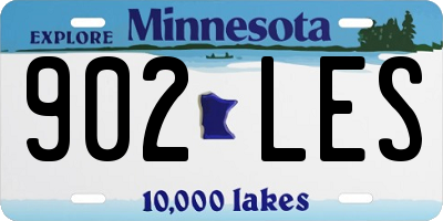 MN license plate 902LES