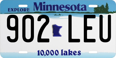 MN license plate 902LEU