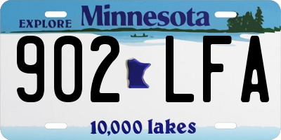 MN license plate 902LFA