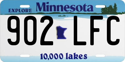 MN license plate 902LFC
