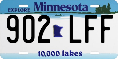 MN license plate 902LFF
