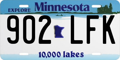 MN license plate 902LFK
