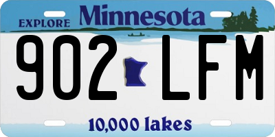 MN license plate 902LFM