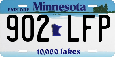 MN license plate 902LFP