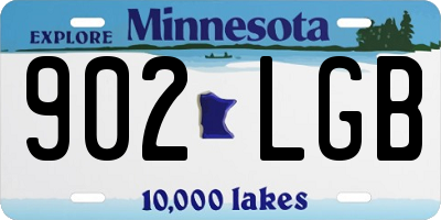 MN license plate 902LGB
