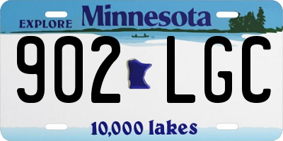 MN license plate 902LGC