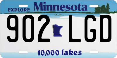 MN license plate 902LGD