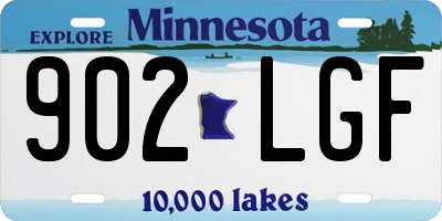 MN license plate 902LGF