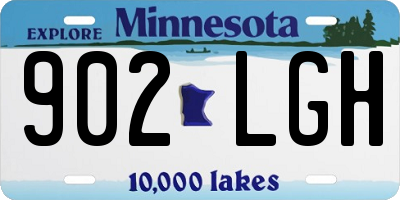 MN license plate 902LGH