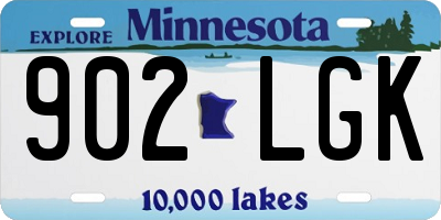 MN license plate 902LGK