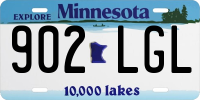 MN license plate 902LGL
