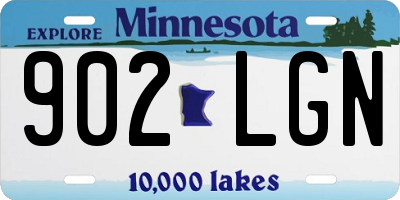 MN license plate 902LGN