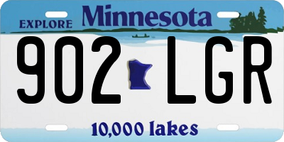 MN license plate 902LGR