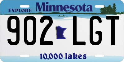 MN license plate 902LGT