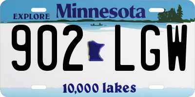MN license plate 902LGW