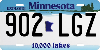 MN license plate 902LGZ