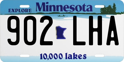 MN license plate 902LHA