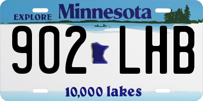 MN license plate 902LHB