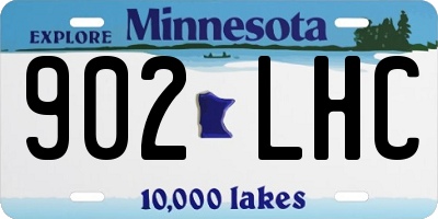 MN license plate 902LHC
