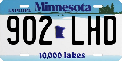 MN license plate 902LHD