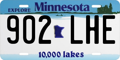 MN license plate 902LHE