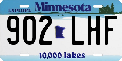 MN license plate 902LHF