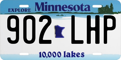 MN license plate 902LHP