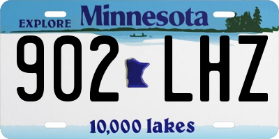 MN license plate 902LHZ