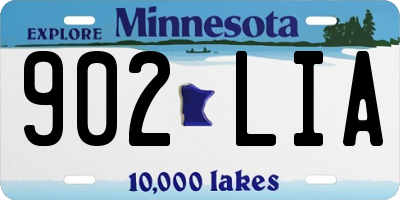 MN license plate 902LIA
