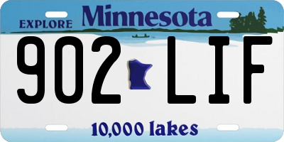 MN license plate 902LIF