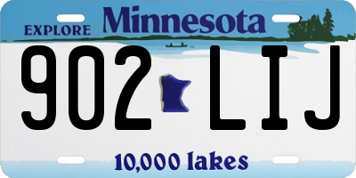 MN license plate 902LIJ
