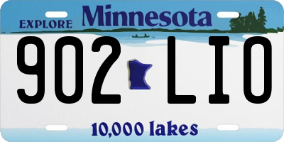 MN license plate 902LIO