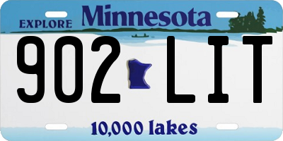 MN license plate 902LIT