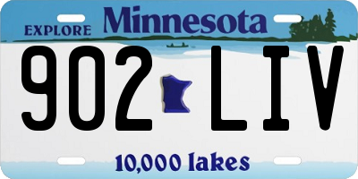 MN license plate 902LIV