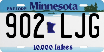 MN license plate 902LJG