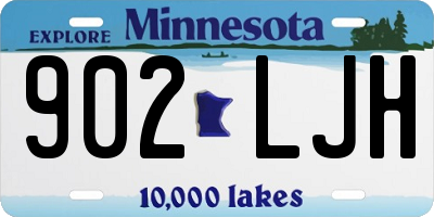 MN license plate 902LJH