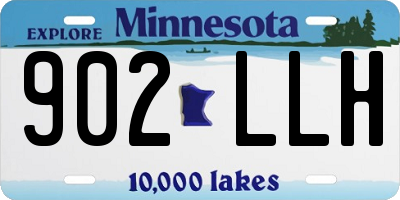 MN license plate 902LLH